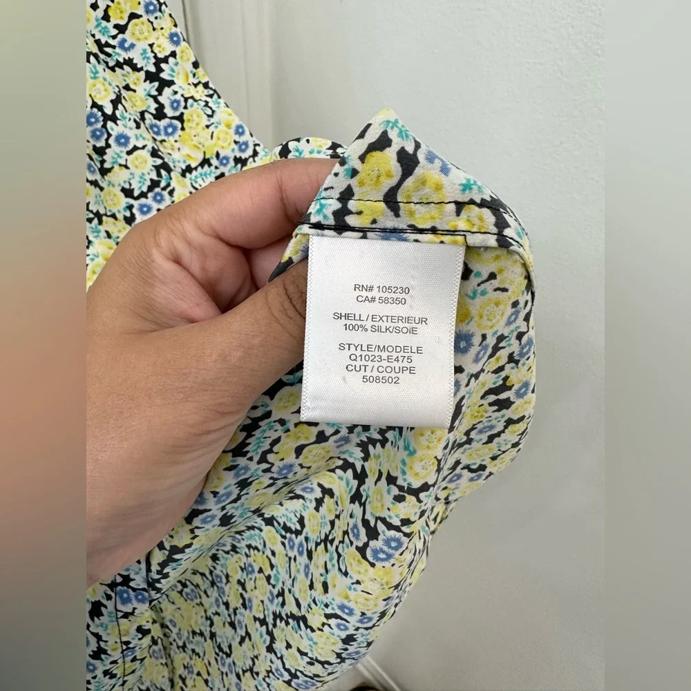 Equipment 100% Silk Floral Hi-lo Sleeveless Dress - Picture 8 of 9